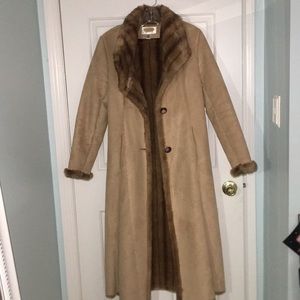 Talbots long fur coat